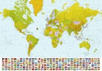 Mapa Świata 2007 - fototapeta