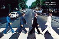 Słynny plakat z zespołem The Beatles (Abbey road)