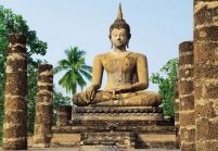 Sukhothai, Wat Sra Si Temple - fototapeta