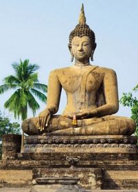Sukhothai, Wat Sra Si Temple - fototapeta