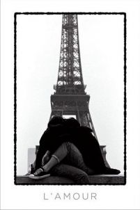 L'amour Eiffel Tower Lovers - plakat
