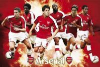 Plakat z czołowymi graczami klubu Arsenal z sezonu 08/09