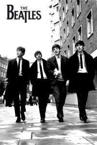 Plakat na ścianę z zespołem The Beatles w Londynie