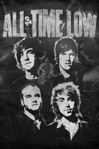 Plakat z członkami punkowego zespołu All Time Low