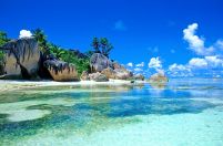 Seychelles, plaża - fototapeta