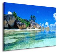 Seychelles, plaża - Obraz na płótnie