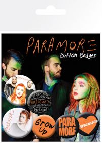 Paramore Logo - zestaw 6 przypinek