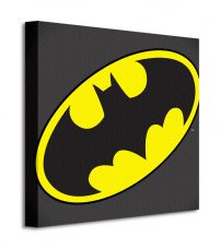 Perspektywa obrazu na płótnie przedstawiającego symbol Batmana