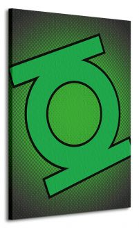 zielony symbol z komiksu na canvasie 85x120