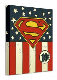 supermen flaga - obraz na płótnie