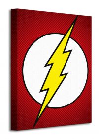 symbol z komiksu flash na płótnie