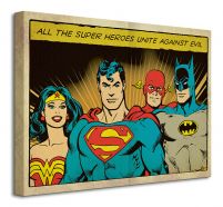 DC Comics zjednoczeni, superman, batman, wonder woman - obraz na płótnie