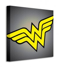 Perspektywa obrazu na płótnie przedstawiającego symbol Wonder Woman