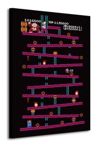 Obraz na płótnie przedstawia kadr z gry Nintendo Donkey Kong