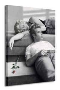 Obraz na płótnie przedstawiający Marilyn Monroe i James Dean