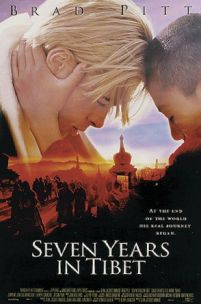 Siedem lat w Tybecie, Seven Years in Tibet. Brad Pitt i Dalajlama - plakat kinowy