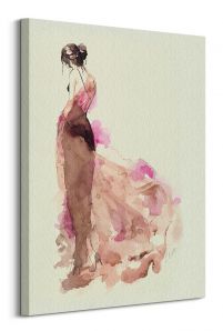 kobieta w sukni - obraz na płótnie