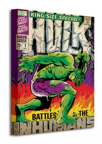 Obraz na płótnie przedstawia okładkę Hulka