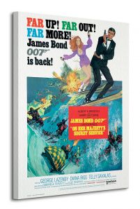 Obraz na płótnie przedstawia okładkę z Jamesa Bonda