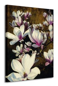 dekoracja ścienna przedstawiająca kwitnącą magnolię