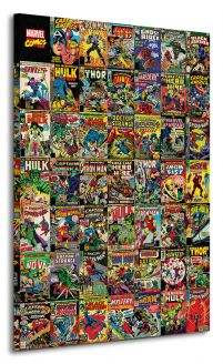 Obraz 85x120 przedstawiający okładki Marvel Comics