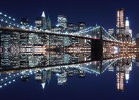 fototapeta New York Brooklyn Bridge nocą firmy Nice Wall
