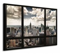 Obraz na płótnie przedstawia panoramę Nowego Yorku
