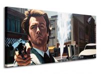 Duży obraz 100x50 przedstawia postać detektywa Harry’ego Callahana