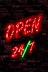 Open 24/7 - plakat