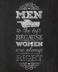 Women are always right - plakat