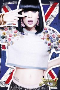 plakat muzyczny z Jessie J na tle brytyjskiej flagi