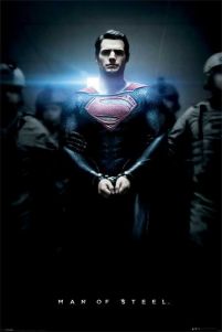 plakat filmowy Man Of Steel z supermenem