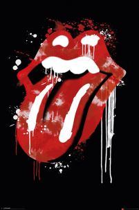 plakat Rolling Stones (Graffiti Lips) z czerwonymi ustami i wyciągniętym językiem