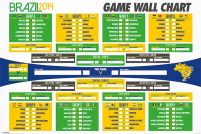 plakat z tabelą rozgrywanych meczów na Mistrzostwach Świata w Brazyli w 2014 roku