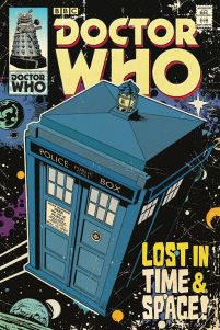 plakat z Doctor Who Zagubienie w czasie i przestrzeni