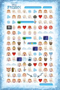 Frozen Told by emojis - plakat