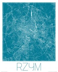 Rzym - Niebieska mapa