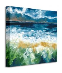 plaża, morze malowane - Obraz na płótnie