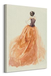 nisbet, kobieta w pomarańczowej sukni - obraz na płótnie