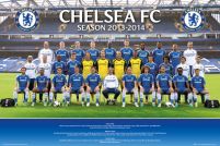 plakat ze zdjęciem drużynowym Chelsea na sezon 2013/14