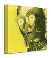 Obraz 30x30 przedstawiający C3PO z Gwiezdnych Wojen