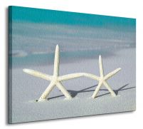 Rozgwiazdy na plaży - Obraz na płótnie