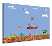 Obraz na płótnie 120x85 ukazujący kultową grę Mario Bros