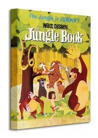 Obraz 30x40 przedstawia okładkę bajki ' Księga Dżungli '