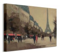 spacer w paryżu - obraz na płótnie