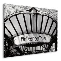 Metro Entrance, Paris - Obraz na płótnie 60x80 cm