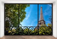 Wieża Eiffela (window) - fototapeta