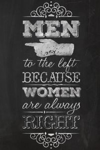 Kobiety zawsze mają rację - plakat