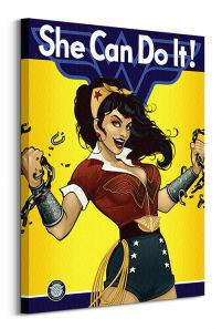 Wonder Woman (She can do it) - Obraz na płótnie 60x80 cm