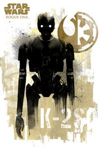 Star Wars Łotr 1 (K-2S0 Grunge) - plakat